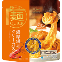 テーブルストック レンジで温めるだけ！麺とソース一体型の本格麺［麺QUICK］濃厚海老クリームパスタ（4食セット）