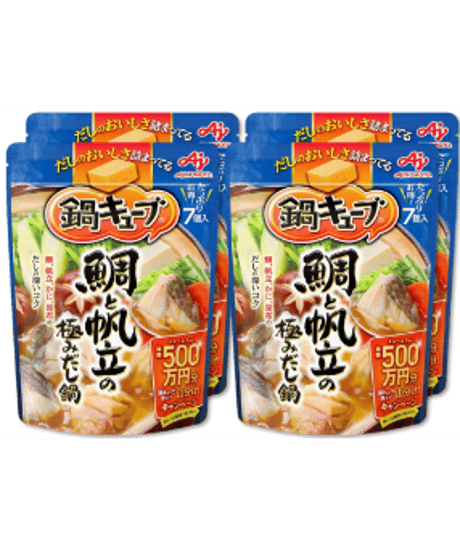味の素 鍋キューブ 鯛と帆立の極みだし(7個入)x4袋