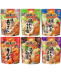味の素 鍋キューブ 6種アソート (鶏だしうま塩/濃厚白湯/うま辛キムチ/鯛と帆立/鶏だしコク醤油/焼きあごだし) 各1袋計6袋