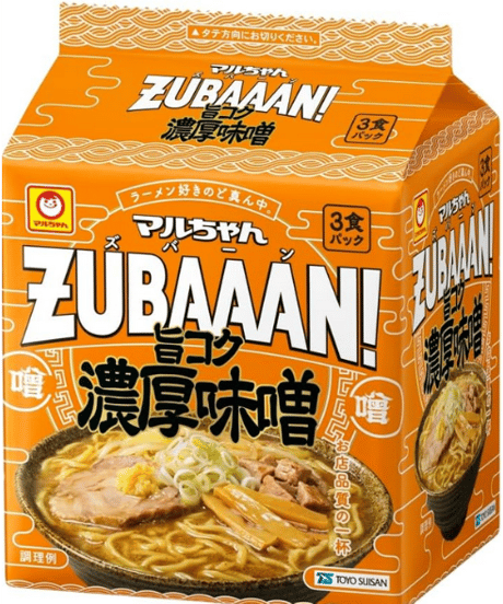 マルちゃんZUBAAAN! 旨コク濃厚味噌 3食パック×4袋