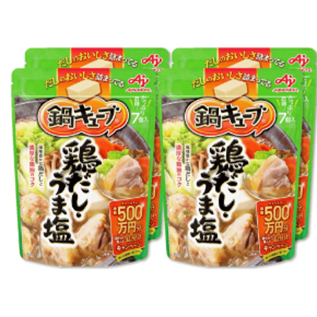 味の素 鍋キューブ 鶏だしうま塩 (7個入)x4袋