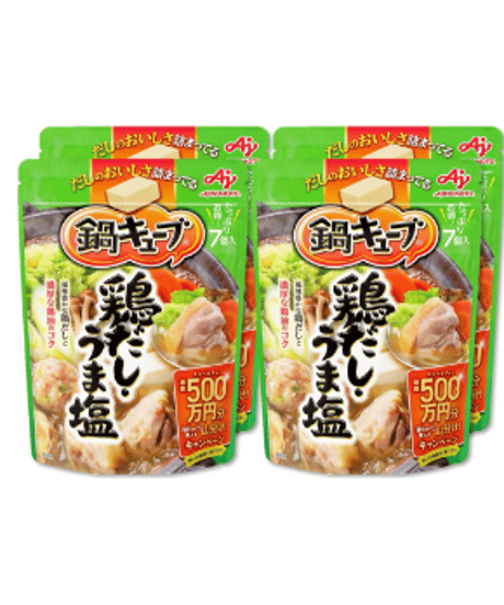 味の素 鍋キューブ 鶏だしうま塩 (7個入)x4袋