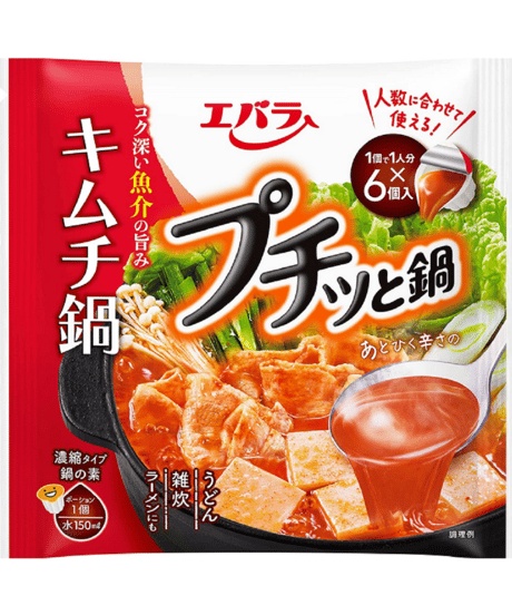 エバラ プチッと鍋 キムチ鍋 (23ｇ×6個入)×6袋