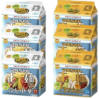 マルちゃん正麺 冷し中華 醤油だれ5食パック,ごまだれ冷し5食パック 各3個計6個