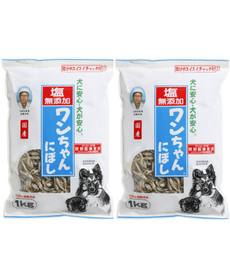 サカモト 塩無添加 犬用おやつ ワンちゃんにぼし お徳用 1kg×2袋
