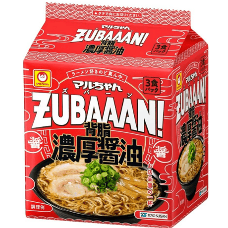 マルちゃんZUBAAAN! 背脂濃厚醤油 3食パック×4袋