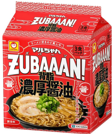マルちゃんZUBAAAN! 背脂濃厚醤油 3食パック×4袋