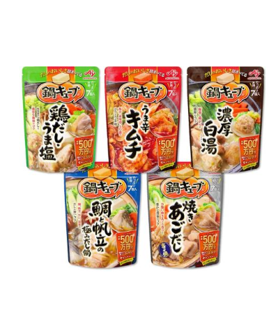 味の素 鍋キューブ（ 鶏だしうま塩/濃厚白湯/うま辛キムチ/鯛と帆立