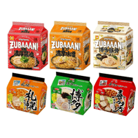 旅麺＆ズバーン6種6袋アソートセット（醤油、みそ、豚骨）