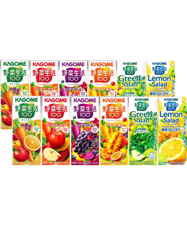 カゴメ 野菜生活100 野菜ジュース 6種アソートセット 200ml×12本 カゴメ 野菜生活100 野菜ジュース 6種アソートセット 200ml×12本