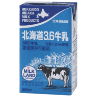 北海道日高乳業 北海道3.6牛乳 1000ml ×6本セット「常温保存可能品」