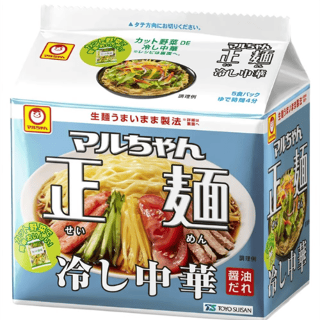 マルちゃん正麺 冷し中華 醤油だれ 5食パック×6個