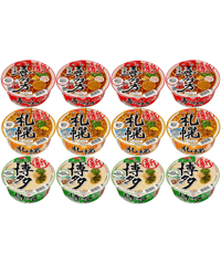 特売 旅麺 カップ麺3種アソート12個（醤油、豚骨、味噌）各4個
