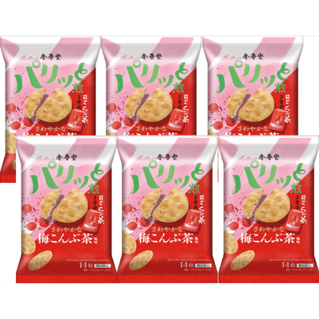 金吾堂 さわやかな梅こんぶ茶風味 14枚×6袋