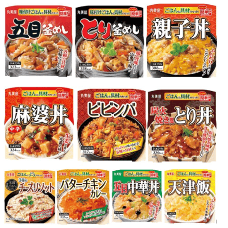 丸美屋 ごはん付きシリーズ 10食セット (五目釜めし、とり釜めし、親子丼、ビビンバ、炭火焼風とり丼、チーズリゾット、バターチキンカレー、麻婆丼、、五目中華丼、天津飯）