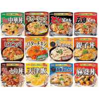 丸美屋 ごはん付き12食（五目中華丼、とり釜めし、牛ガーリックライス、五目釜めし、ビビンバ、バターチキンカレー、チーズリゾット、親子丼、炭火焼風とり丼、天津飯、海鮮あんかけ、麻婆丼）