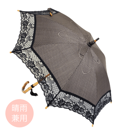 日傘　「本場大島紬　柄違い」　日本製長傘　晴雨兼用