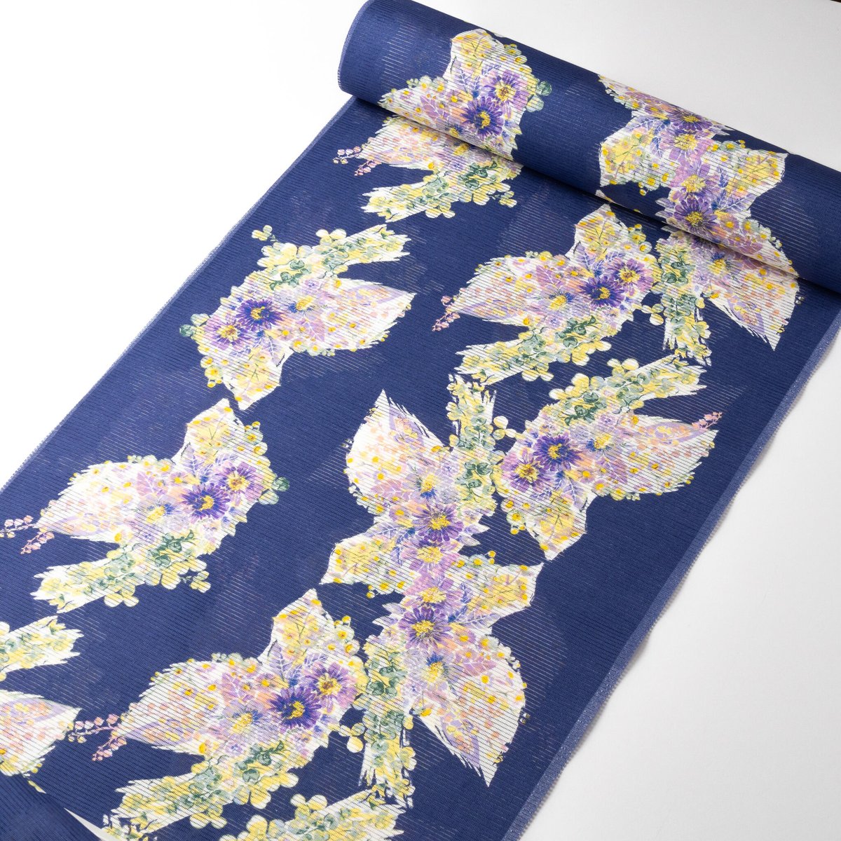 金子みすゞ 浴衣 ゆかた 明るい方へ紫系 未使用新品 （ラスト1点】金子  