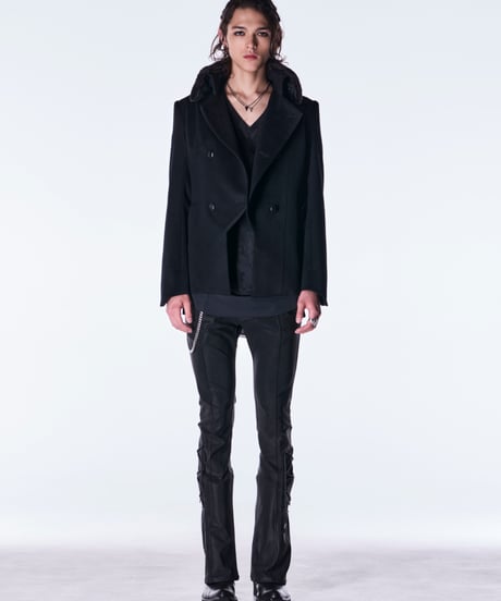 Beaver Fur Napoleon Jacket -Black
