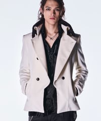 Beaver Fur Napoleon Jacket -White