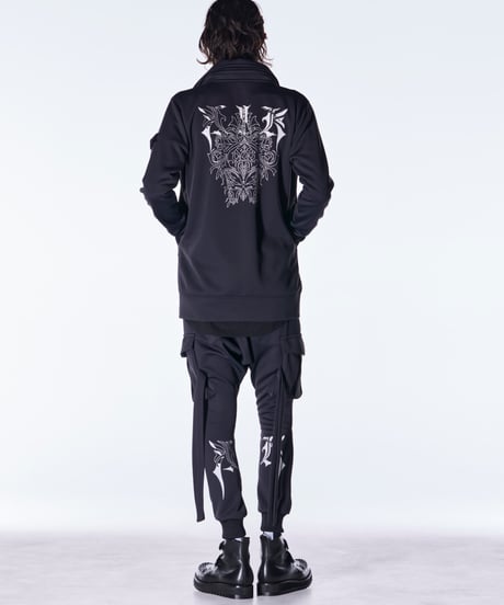 Double Knit Jersey Saruel Pants-Black