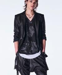 Emboss Silley Jersey Layerd Jacket