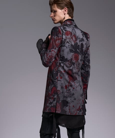 Gray Flora Gabardine Long Jacket