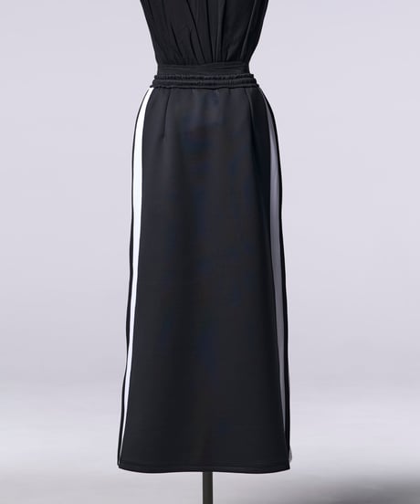 Eco Jersey Side Zipp Skirt (BK×WH)