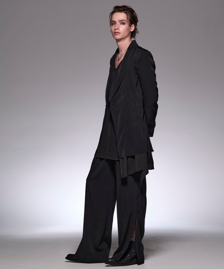 Suede Satin Layered Jacket