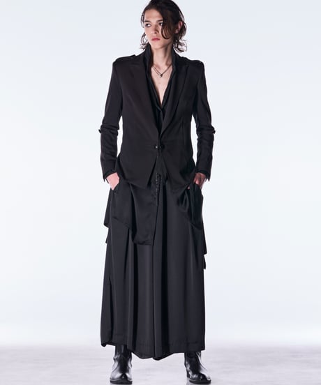 Vintage Satin Wide Tuck Slacks
