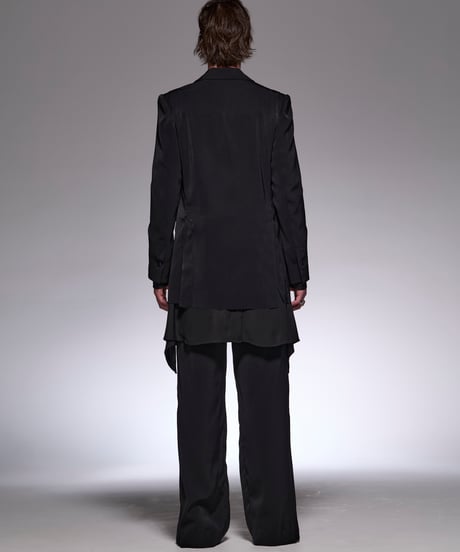 Suede Satin Layered Jacket