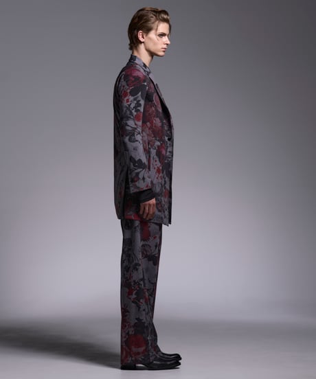 Gray Flora Gabardine Wide Slacks