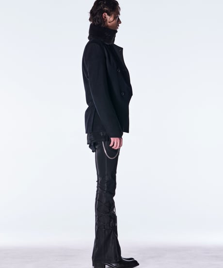 Beaver Fur Napoleon Jacket -Black