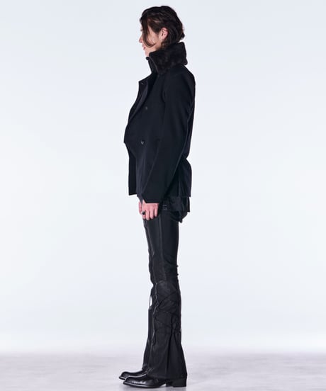 Beaver Fur Napoleon Jacket -Black