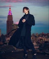 Cupro Twill Over Size Coat