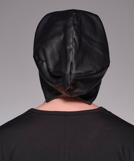 Stretch Leather Cap (BK)