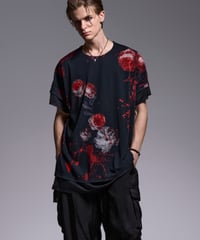 Flora Mesh Crew Neck Layered-T