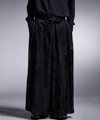 Opal	Slit Wide Tuck Slacks	(BK)