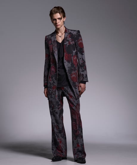 Gray Flora Gabardine Wide Slacks