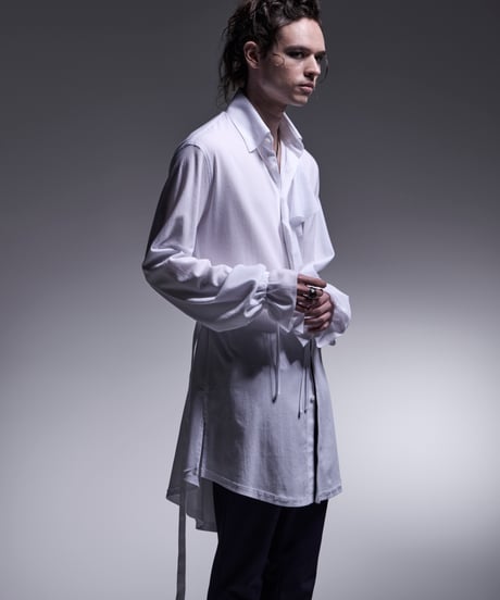 CHIRIMEN Sharring Frill Shirt（WH)