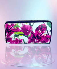 BougainVeallia-Round Zipp Wallet-マイクロファイバーレザー