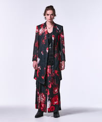 Flora Lace Flare Jacket (Black&Red)