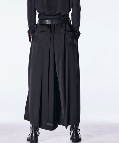 Vintage Satin Wide Tuck Slacks