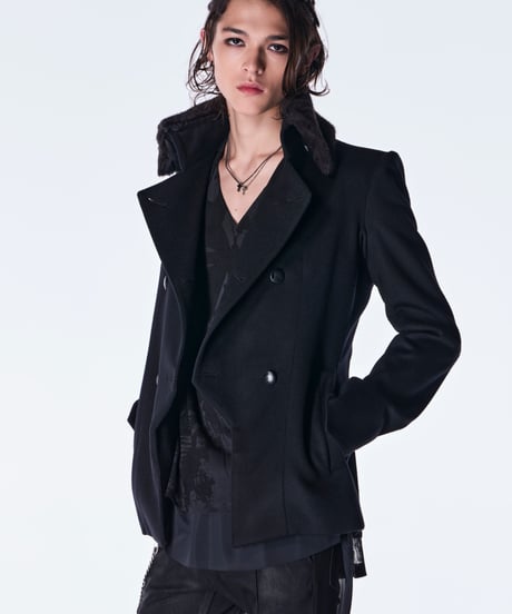 Beaver Fur Napoleon Jacket -Black