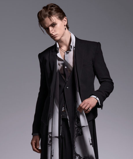Crape Short Peacked Jacket