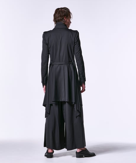 Loan Stand Collar Side Rib Shirt(Black)