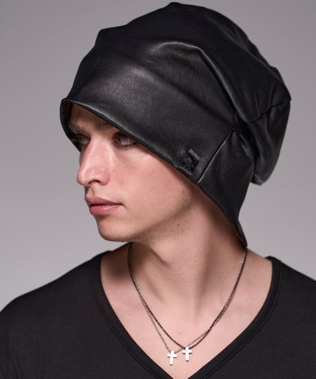 Stretch Leather Cap (BK)