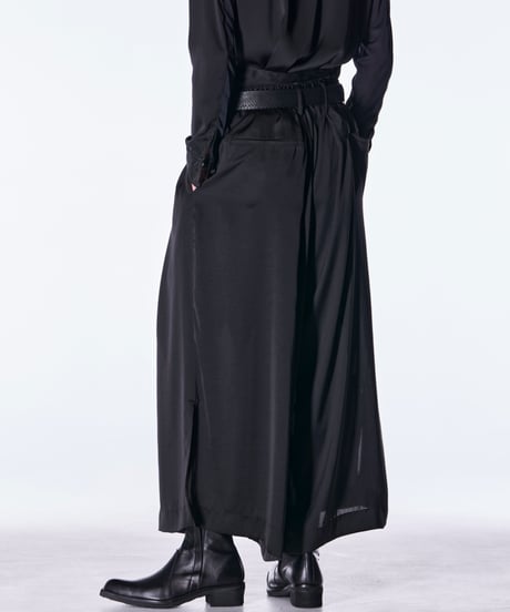 Vintage Satin Wide Tuck Slacks