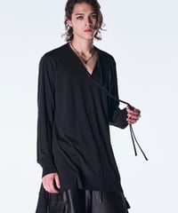 BEA TENJIKU Piping Flare T-Shirt-Black