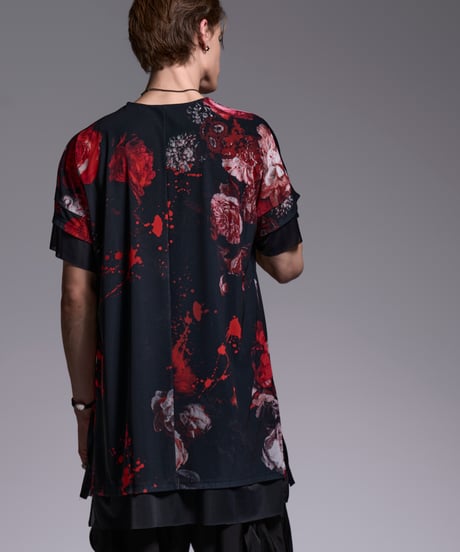 Flora Mesh Crew Neck Layered-T